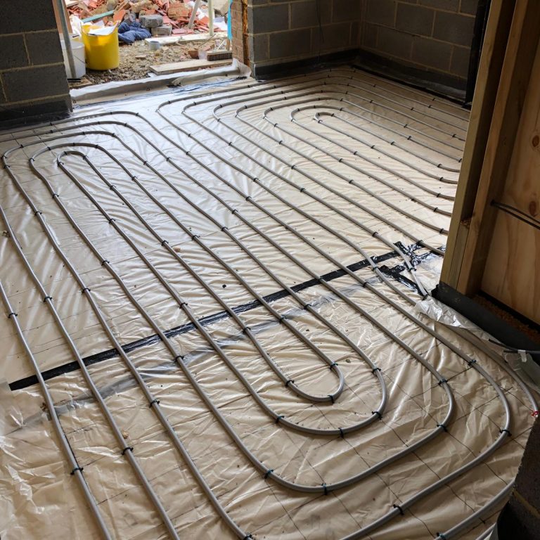First Fix Screed and Profi Low UFH System Installed - AES Limited