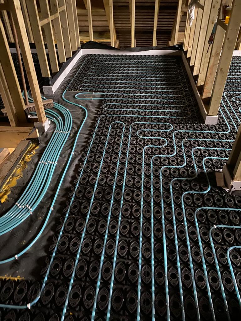 FIRST FLOOR UNDERFLOOR HEATING SYSTEM INSTALLED AES Limited